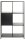 HAKU Möbel Bücherregal schwarz 80,0 x 37,0 x 134,0 cm, 1 St.