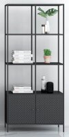 HAKU Möbel Bücherregal schwarz 80,0 x 37,0 x 176,0 cm, 1 St.