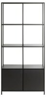 HAKU Möbel Bücherregal schwarz 80,0 x 37,0 x 176,0 cm, 1 St.