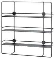 HAKU Möbel Wandregal schwarz 53,0 x 14,0 x 56,0 cm, 1 St.