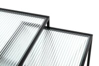 HAKU Möbel Beistelltische-Set quadratisch Sicherheitsglas schwarz, 2 St.