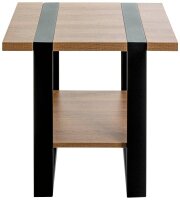 HAKU Möbel Beistelltisch quadratisch Spanplatte bologna-eiche 45,0 x 45,0 x 45,0 cm, 1 St.
