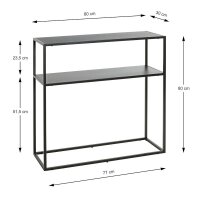 HAKU Möbel Bücherregal schwarz 80,0 x 30,0 x...