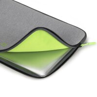 DICOTA Laptophülle Skin FLOW Kunstfaser grau/grün bis 35,8 cm (14,1 Zoll)