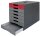 DURABLE Schubladenbox IDEALBOX PLUS  grau/rot 776303, DIN A4 mit 7 Schubladen, 1 St.