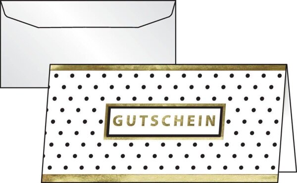 SIGEL Gutscheine Golden Glimmer DS100 DIN lang, 10 St.
