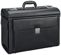 Alassio Pilotenkoffer VICENZA Lederimitat schwarz 46,0 x...