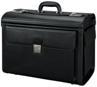 Alassio Pilotenkoffer VICENZA Lederimitat schwarz 46,0 x...