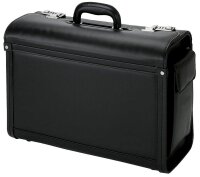 Alassio Pilotenkoffer GENOVA Lederimitat schwarz 46,0 x 20,5 x 35,0 cm