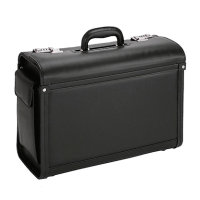 Alassio Pilotenkoffer GENOVA Lederimitat schwarz 46,0 x 20,5 x 35,0 cm