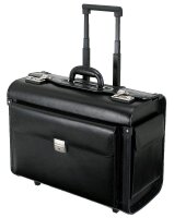 Alassio Pilotenkoffer SILVANA Lederimitat schwarz 48,0 x 23,0 x 39,5 cm