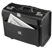 Alassio Pilotenkoffer SILVANA Lederimitat schwarz 48,0 x 23,0 x 39,5 cm