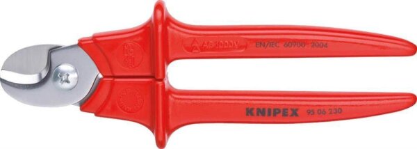 KNIPEX Kabelschere VDE 95 06 230, Länge: 23,0 cm, 1 St.