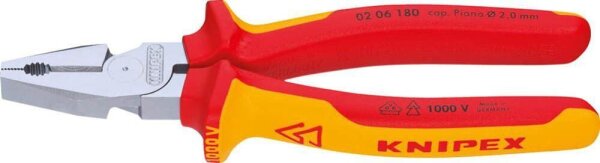 KNIPEX Kombizange VDE Kraft 02 06 180, Länge: 18,0 cm, 1 St.