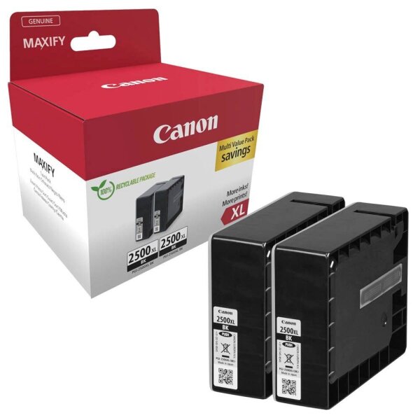 Canon PGI-2500 XL BK TWIN schwarz Druckerpatronen, 2er-Set