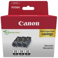 Canon PGI-35 BK TRIPLE schwarz Druckerpatronen, 3er-Set