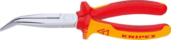 KNIPEX Flachrundzange VDE 26 26 200, Länge: 20,0 cm, 1 St.