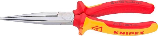 KNIPEX Flachrundzange VDE 26 16 200, Länge: 20,0 cm, 1 St.