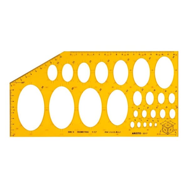 ARISTO Zeichenschablone ISOMETRIC orange