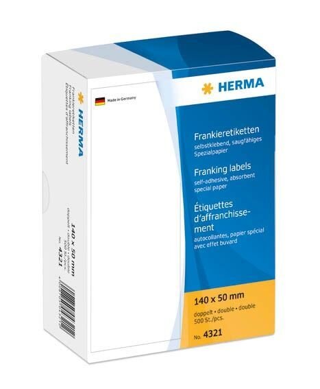 HERMA Frankieretiketten 4321 weiß 140,0 x 50,0 mm, 500 Etiketten