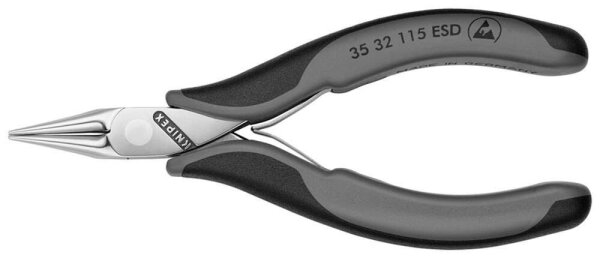 KNIPEX Flachrundzange ESD 35 32 115 ESD, Länge: 15,0 cm, 1 St.