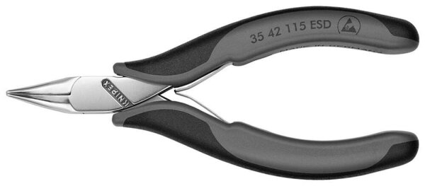 KNIPEX Flachrundzange ESD 35 42 115 ESD, Länge: 11,5 cm, 1 St.