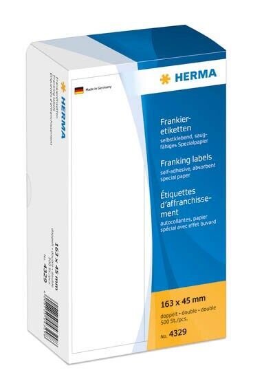 HERMA Frankieretiketten 4329 weiß 163,0 x 45,0 mm, 500 Etiketten