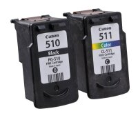 Canon PG-510/CL-511 schwarz, color Druckköpfe + Fotopapier, 2er-Set
