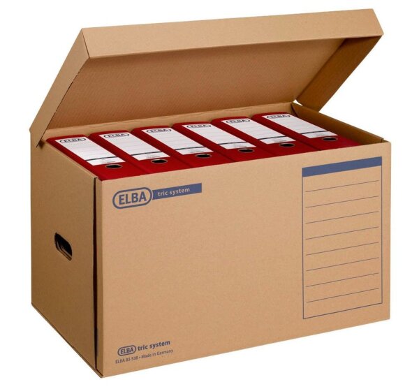 ELBA Archivcontainer tric system braun 54,5 x 36,0 x 32,0 cm, 10 St.