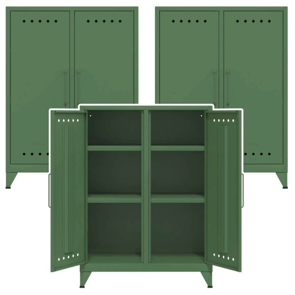 AKTION: BISLEY Sideboards Fern Middle, FERMID623P3 olivgrün 80,0 x 40,0 x 110,0 cm, 3 St.