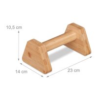 relaxdays Liegestützgriffe braun