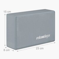 relaxdays Yogablock grau