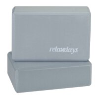 relaxdays Yogablock grau