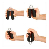 relaxdays Fingertrainer schwarz, silber