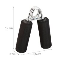 relaxdays Fingertrainer schwarz, silber