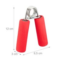 relaxdays Fingertrainer rot, silber