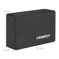 relaxdays Yogablock schwarz