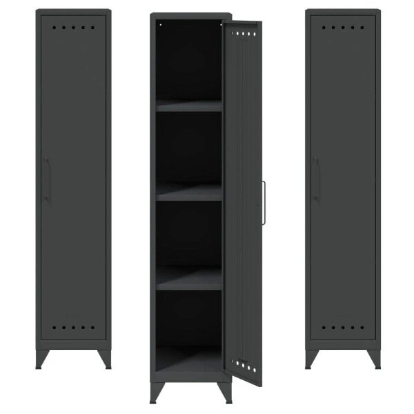 AKTION: BISLEY Stahlschränke Fern Locker FERLOC634P3 anthrazitgrau 3 Fachböden 38,0 x 51,0 x 180,0 cm, aufgebaut, 3 St.