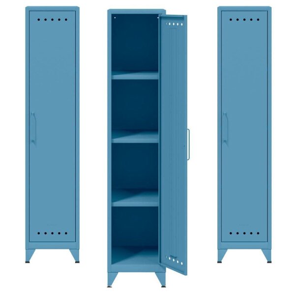 AKTION: BISLEY Stahlschränke Fern Locker FERLOC605P3 blau 3 Fachböden 38,0 x 51,0 x 180,0 cm, aufgebaut, 3 St.