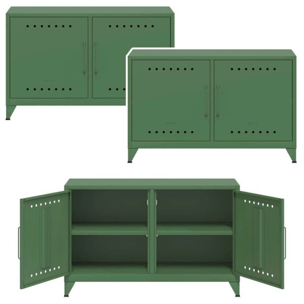 AKTION: BISLEY Sideboards Fern Cabby, FERCAB623P3 olivgrün 114,0 x 40,0 x 72,5 cm, 3 St.