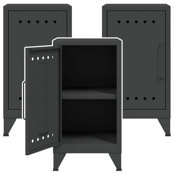 AKTION: BISLEY Stahlschränke Fern Mini FERMINLH634P3 anthrazitgrau 1 Fachboden 38,0 x 40,0 x 72,5 cm, aufgebaut, 3 St.