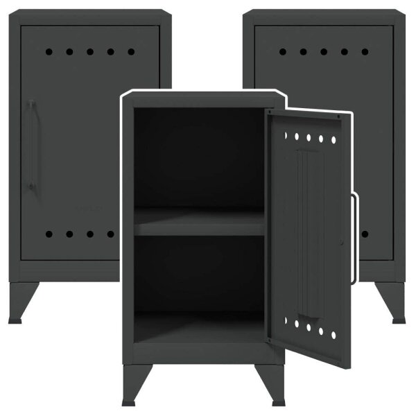 AKTION: BISLEY Stahlschränke Fern Mini FERMINRH634P3 anthrazitgrau 1 Fachboden 38,0 x 40,0 x 72,5 cm, aufgebaut, 3 St.