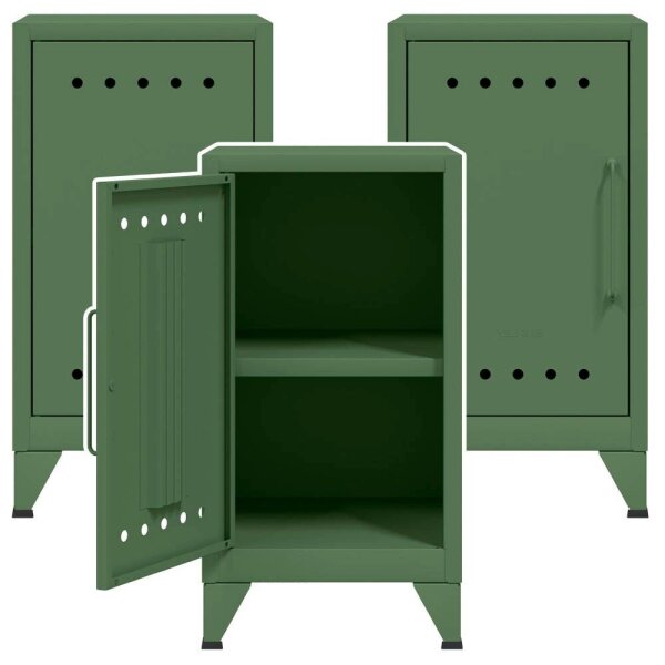 AKTION: BISLEY Stahlschränke Fern Mini FERMINLH623P3 olivgrün 1 Fachboden 38,0 x 40,0 x 72,5 cm, aufgebaut, 3 St.