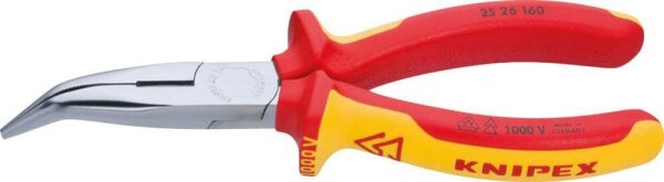 KNIPEX Flachrundzange VDE-Radio 25 26 160, Länge: 16,0 cm, 1 St.