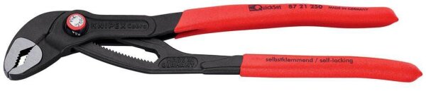 KNIPEX Wasserpumpenzange Cobra® QuickSet 87 21 250, Länge: 25,0 cm, 1 St.