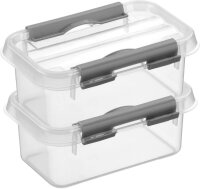 sunware Q-line Aufbewahrungsbox 0,5 l transparent 15,0 x 10,0 x 6,3 cm, 1 St.