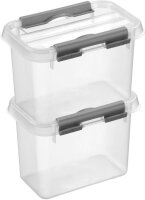 sunware Q-line Aufbewahrungsbox 0,8 l transparent 15,0 x 10,0 x 10,3 cm, 1 St.