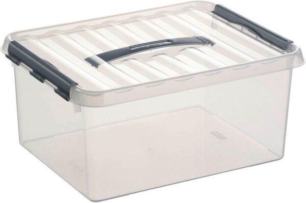 sunware Q-line Aufbewahrungsbox 15,0 l transparent 40,0 x 30,0 x 18,0 cm, 1 St.