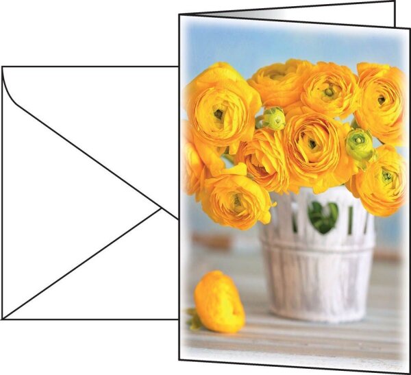 SIGEL Grußkarten Ranunculus DS104 DIN A6, 10 St.