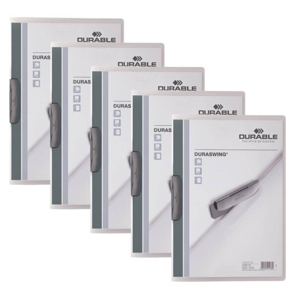 DURABLE Klemmhefter DURASWING graphit, 5 St.